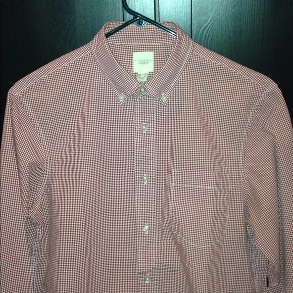 Classic red/white gingham long sleeve button down - Picture 2 of 2